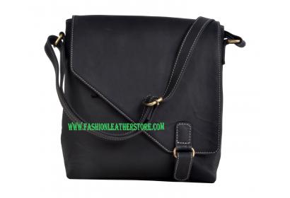 Handmade Women Vintage Genuine Buffalo Leather Messenger Bags Shoulder Bag 